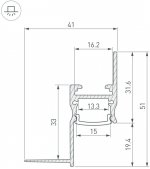 Профиль для светодиодной ленты SHADOW 045554 Arlight