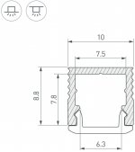 Профиль для светодиодной ленты SL-MINI 049017 Arlight