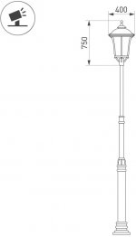 Наземный фонарь GRADUA 052391 Arlight