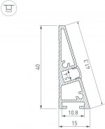 Профиль для светодиодной ленты ARH-PLINTUS 052398 Arlight