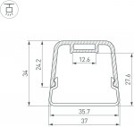 Профиль для светодиодной ленты LINE-D 055072 Arlight