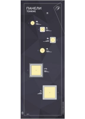 Стенд Панели тонкие Arlight E17-1760x600mm (DB 3мм, пленка, подсветка) (Arlight, -) Arlight 865