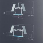 Стенд Профиль встраиваемый ARL-1100x600mm-02 (DB 3мм, пленка, лого) Arlight 996