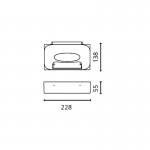Настенный светильник бра Artemide 1634010A Melete