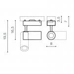 Трековый светильник Azzardo Tivoli 3000K AZ2224