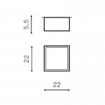 Накладной светильник  Azzardo Monza Square 22 AZ2268