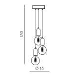 Подвесной светильник Azzardo Volta 3 AZ2385