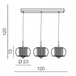 Подвесной светильник Azzardo Rego 3 line AZ2453