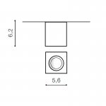 Накладной светильник  Azzardo Nano Square AZ2787