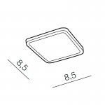 Встраиваемый светильник Azzardo Slim 9 Square AZ2833