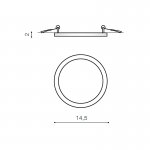 Встраиваемый светильник Azzardo Slim 15 Round AZ2838
