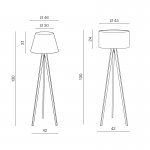 Торшер Azzardo Tripod Wood AZ3013