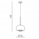 Подвесная люстра Azzardo Burn 1 AZ3082