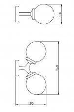 Бра Vele Luce Galassia VL1872W02
