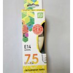 Лампа светодиодная LED-СВЕЧА-standard 7.5Вт 160-260В Е14 3000К ASD