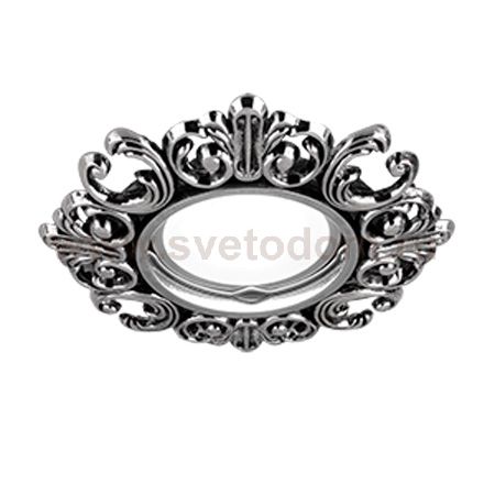 Светильник Gauss Antique CA045 Круг. Серебро/Черный Gu5. (CA045)