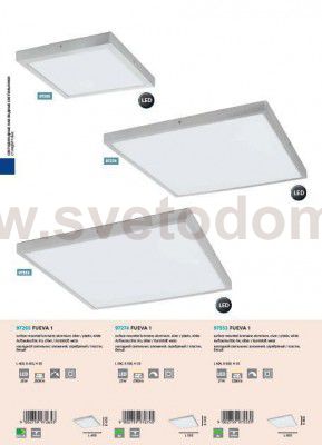 Светильник 500*500 диммируемый Eglo 97274 25Вт