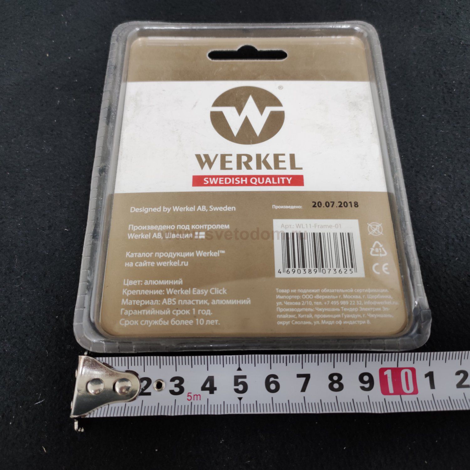 Рамка на 1 пост (алюминий) Werkel WL11-Frame-01