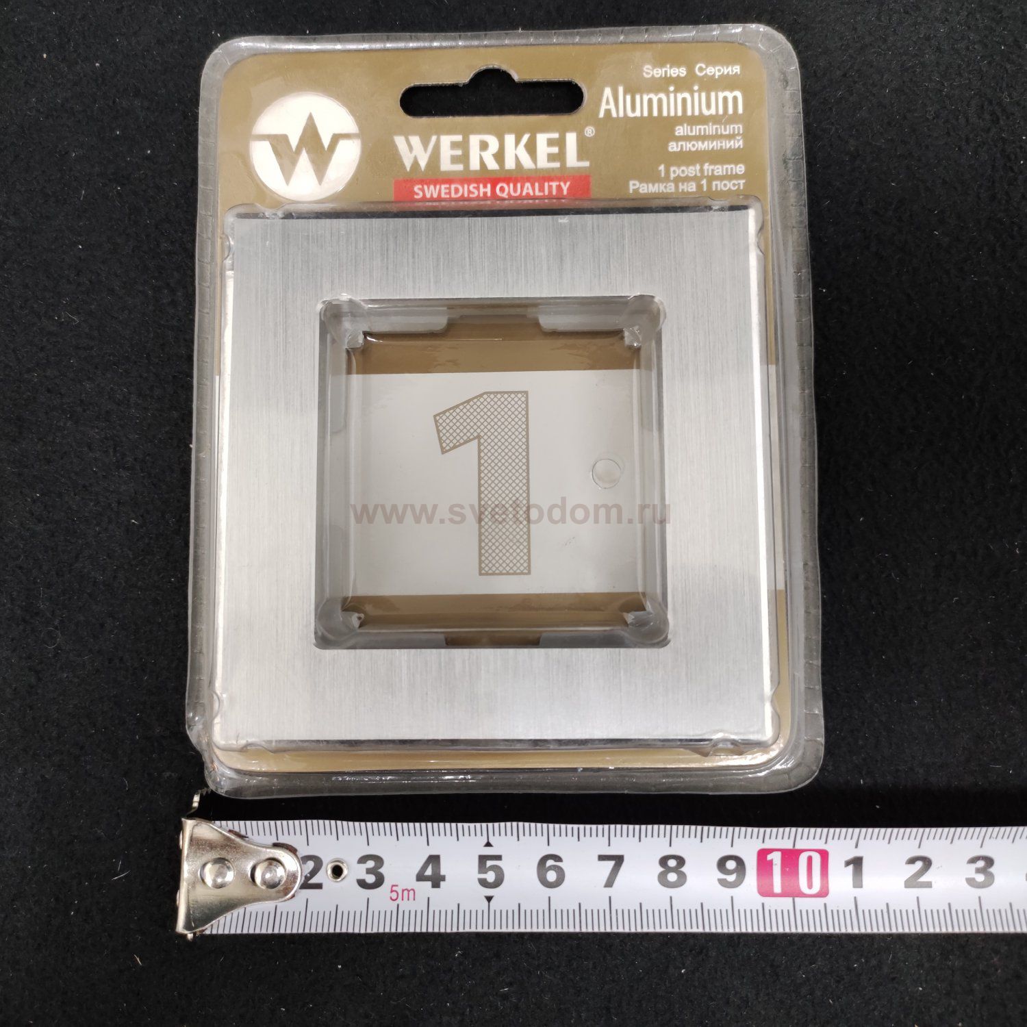 Рамка на 1 пост (алюминий) Werkel WL11-Frame-01