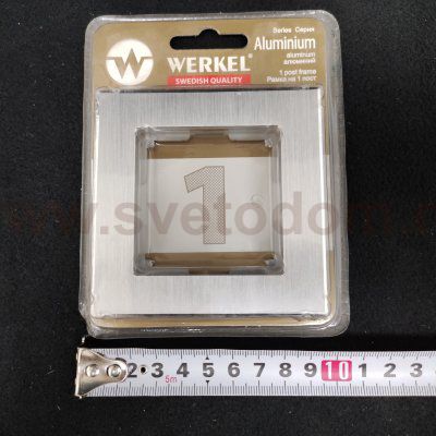 Рамка на 1 пост (алюминий) Werkel WL11-Frame-01