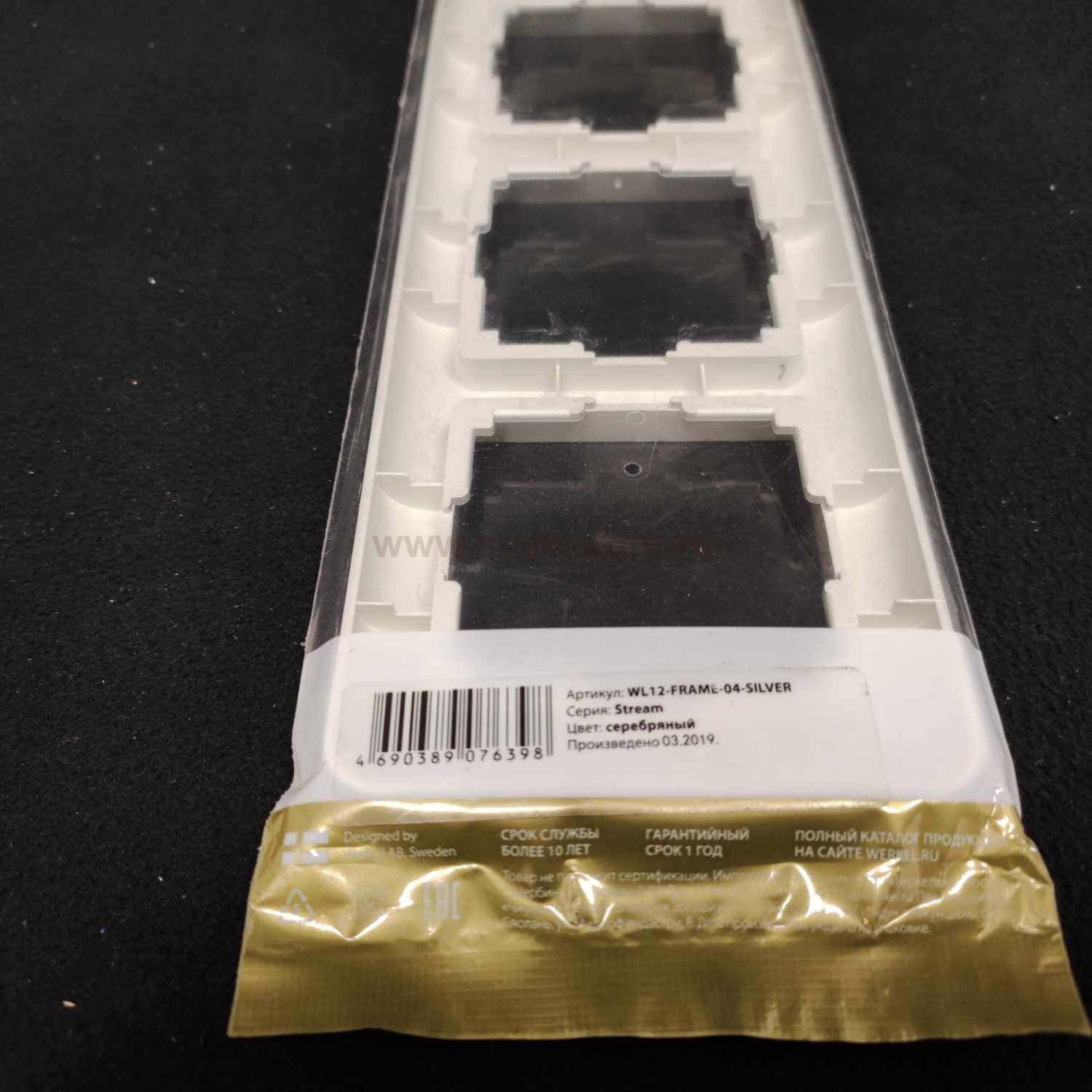 Рамка на 4 поста  (серебряный) Werkel WL12-Frame-04 (W0042106)