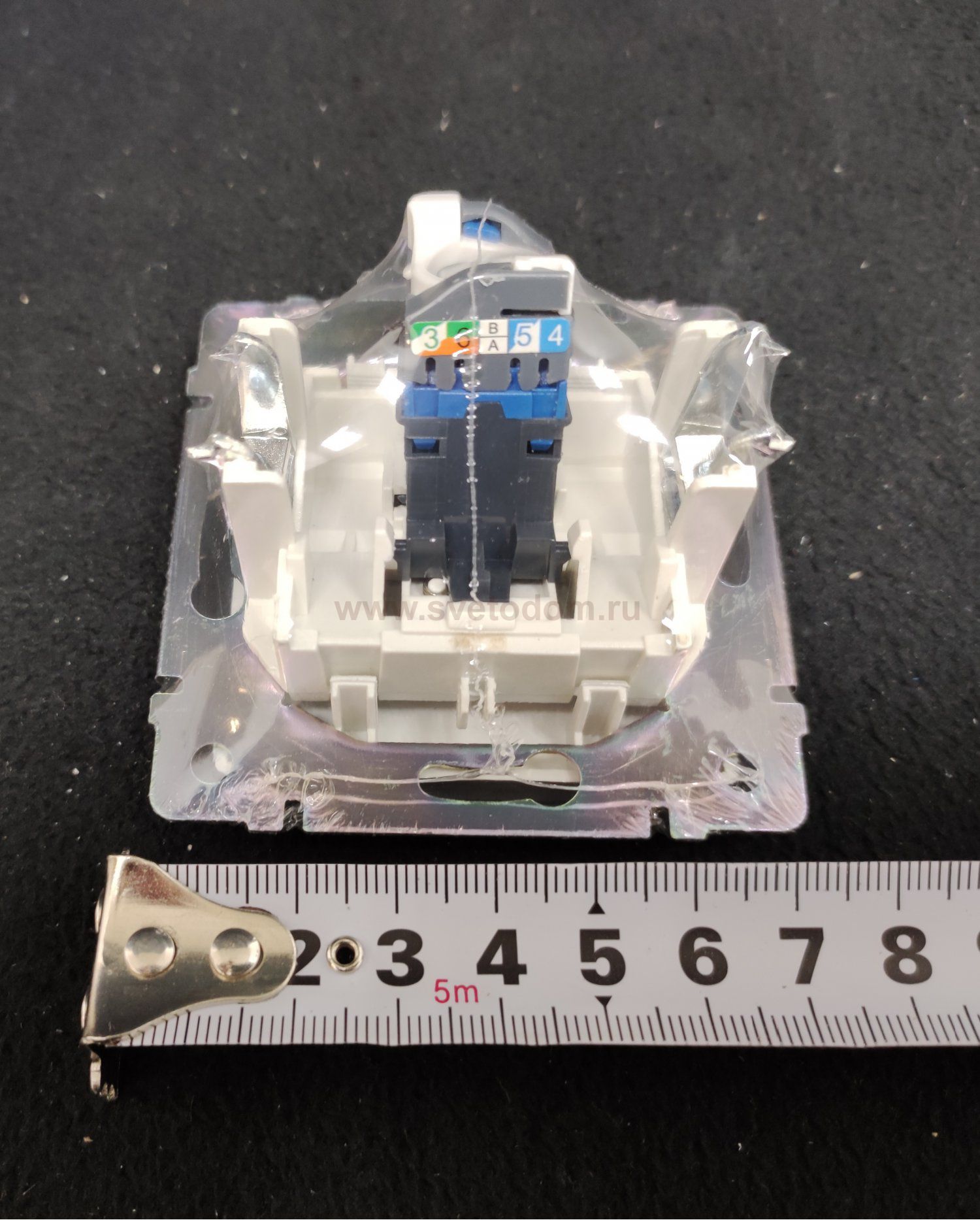 Розетка Ethernet RJ-45 (cеребряный рифленый) Werkel WL09-RJ-45