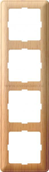 Рамка Wessen 59 четырехместная бук (KD-4-88)