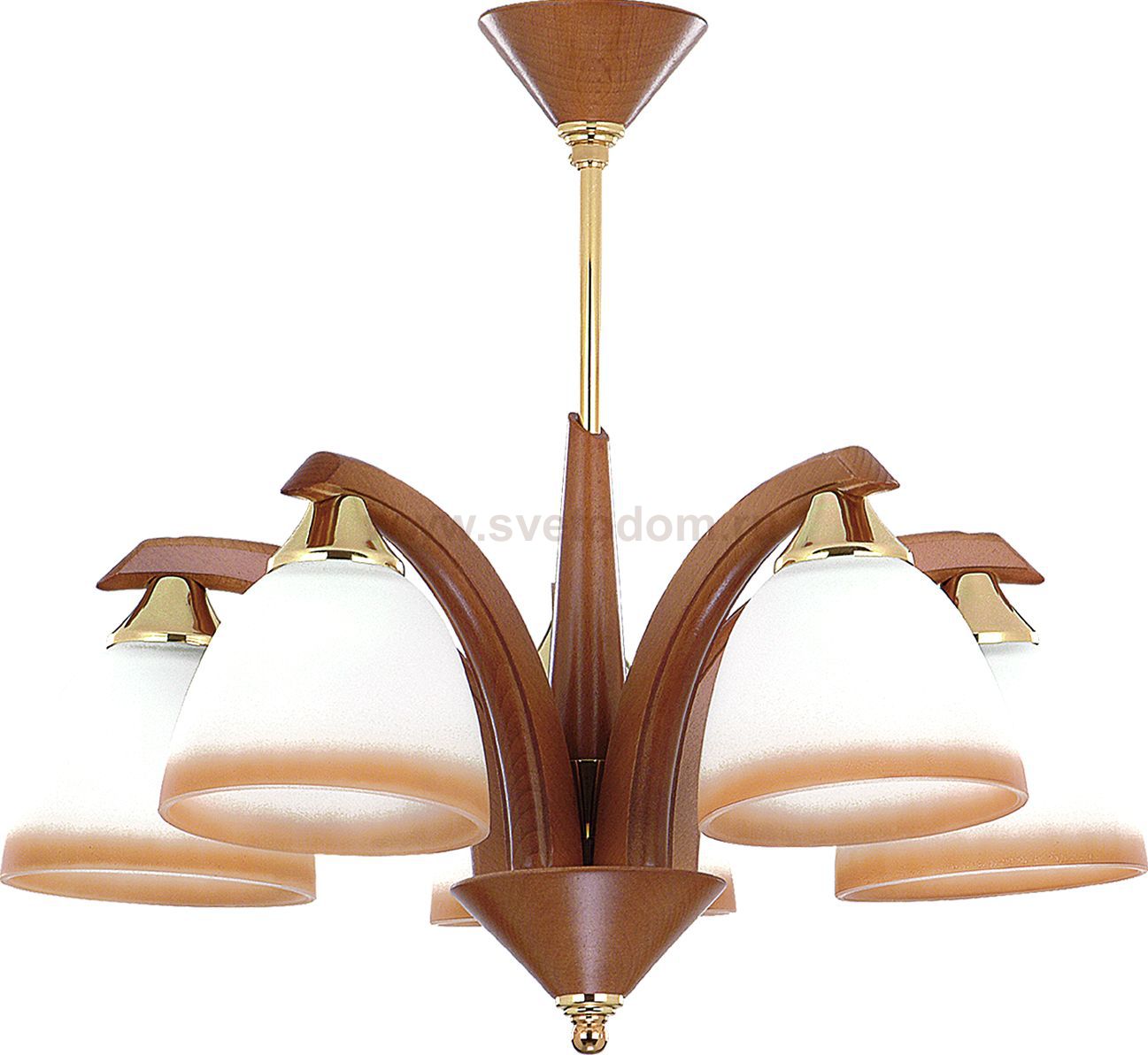 Люстра потолочная из дерева Alfa LOS 5366