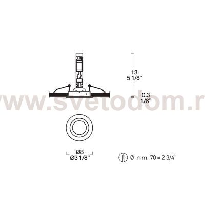 Встраиваемый светильник SD 803 White