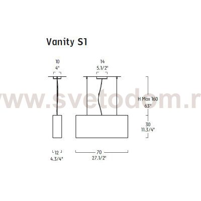 Подвесной светильник VANITY S1 White