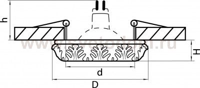 Светильник встраиваемый Lightstar 2612 Corinto