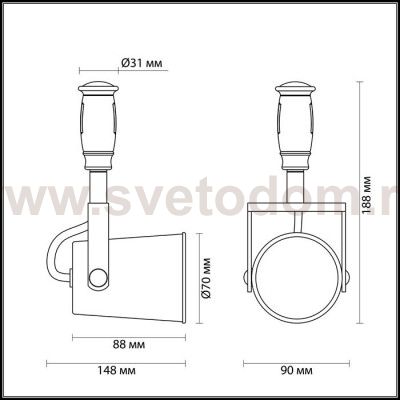 Светильник для гибкого трека Odeon light 3628/1 FLEXI WHITE