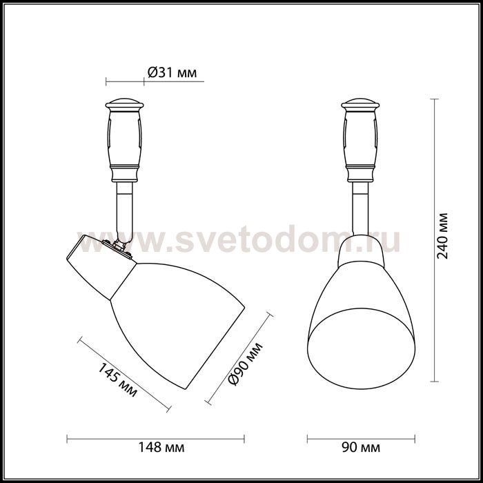 Светильник для гибкого трека Odeon light 3630/1 FLEXI CHROME