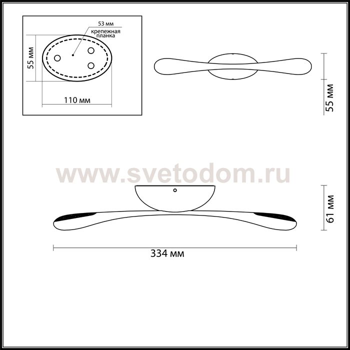 Настенный светильник Odeon light 3809/6WL BATO