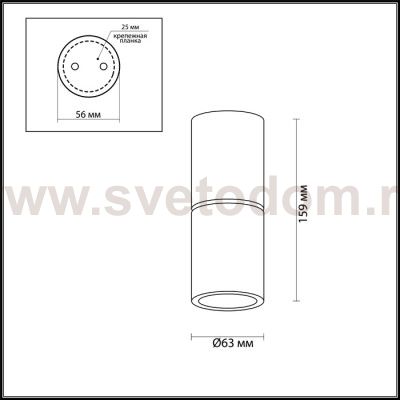 Потолочный накладной светильник Odeon light 3827/1C DUETTA