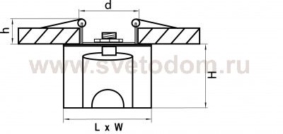 Светильник встраиваемый Lightstar 4055 Qube