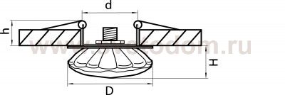 Светильник встраиваемый Lightstar 4514 Bomo