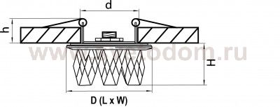 Светильник встраиваемый Lightstar 004550R PILONE