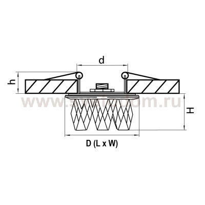 Светильник встраиваемый хрустальный Lightstar 004560R Pilone