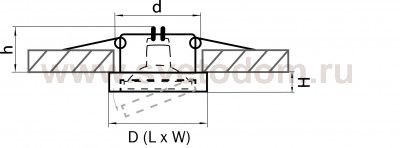 Светильник встраиваемый Lightstar 6244 Mattoni