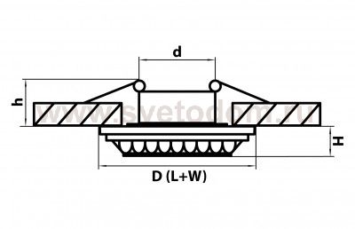 Светильник встраиваемый Lightstar 6610 Proto