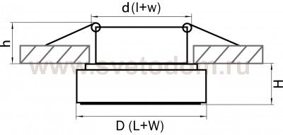 Светильник встраиваемый Lightstar 6830 Difesa Mini