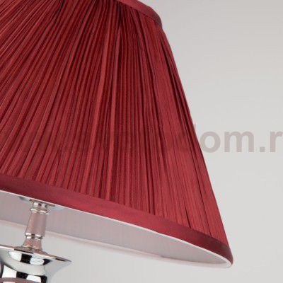 Настольная лампа с бордовым абажуром Eurosvet 008/1T