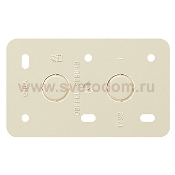 Gira Крем Монтажная панель двойная (для двойных розеток) (G008213)
