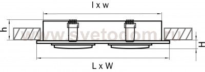 Светильник встраиваемый Lightstar 011614R Singo