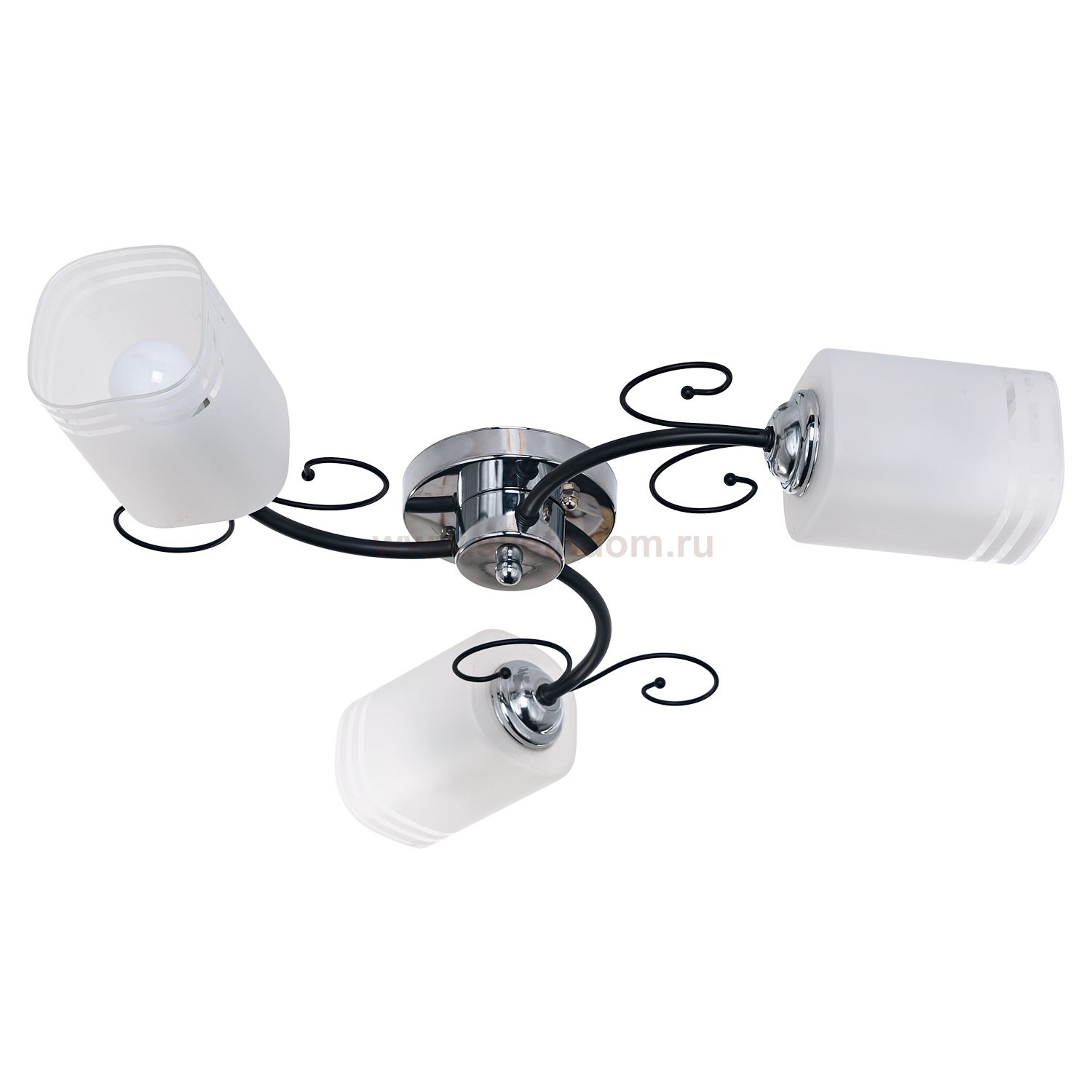 Светильник ЭкономСвет 013/3CR+BK WT