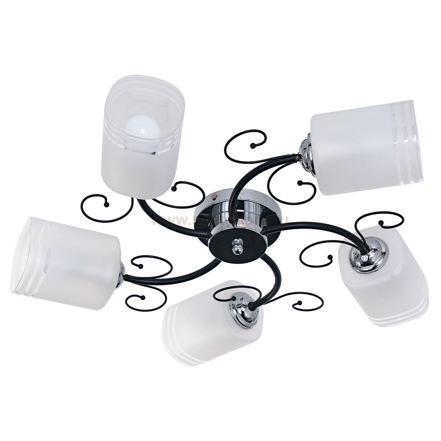 Светильник ЭкономСвет 013/5CR+BK WT