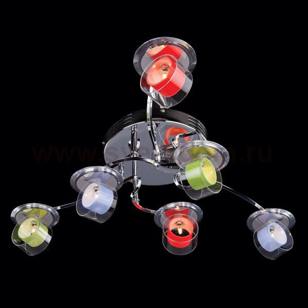 Люстра разноцветная Eurosvet 0174/6 хром