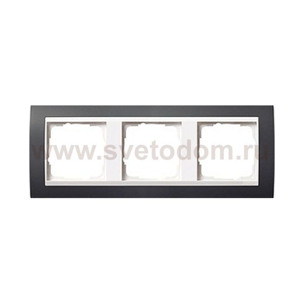 Gira EV Антрацит/белый Рамка 3-ая (G0213328)