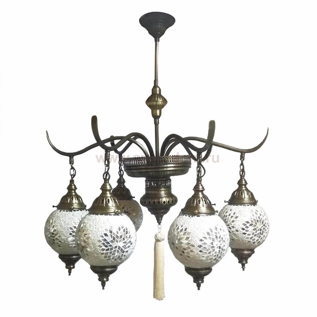 Люстра МАРОККО белая h-80 d-80 Е14 6*40w Kink light 0215Т6,01(80)